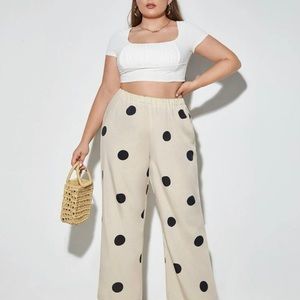 Wide Leg Polka Dot Pants